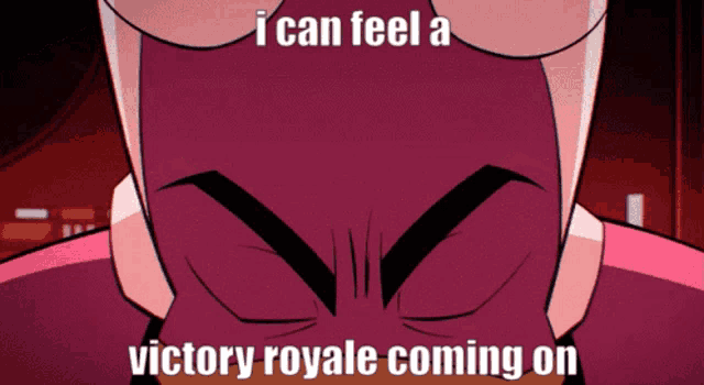 i can feel a victory royale coming on with a cartoon face