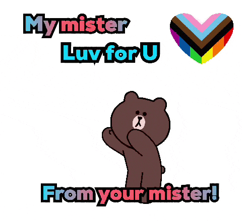 a bunch of red hearts with the words " my mister luv for u "