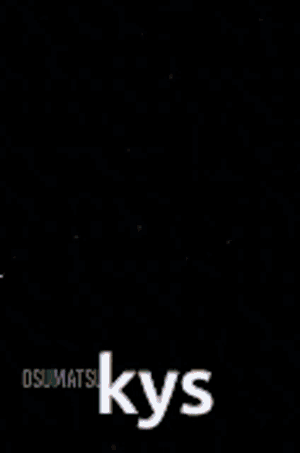 a colorful background with the word kys in white