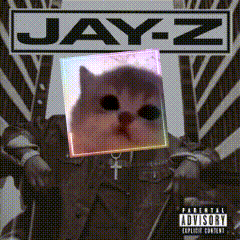 an album cover for jay-z with a cat on it