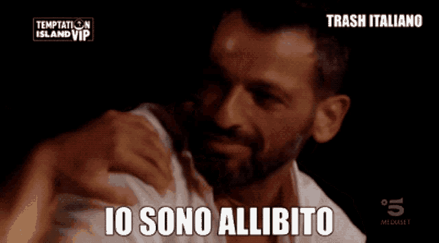 a man says io sono allibito in a temptation island vip advertisement