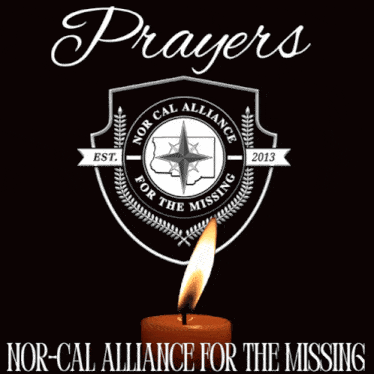 nor-cal alliance for the missing prayers poster with a candle