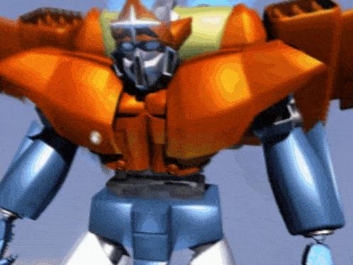 a close up of a robot with a crown on its head