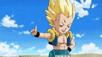 a cartoon character is giving a thumbs up sign