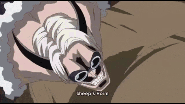 a cartoon character says sheep 's horn in a cartoon
