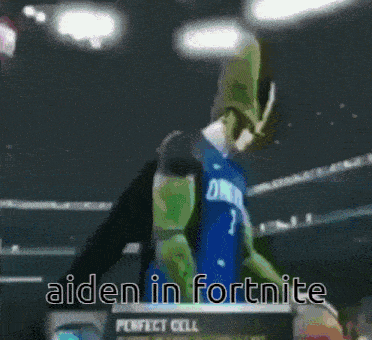 a cartoon of a man with a basketball and the words aiden in fortnite on the bottom