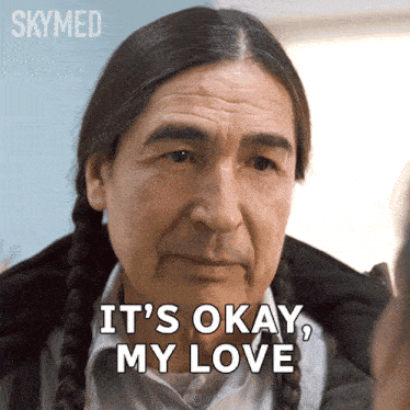 a man says it 's okay my love on a screen