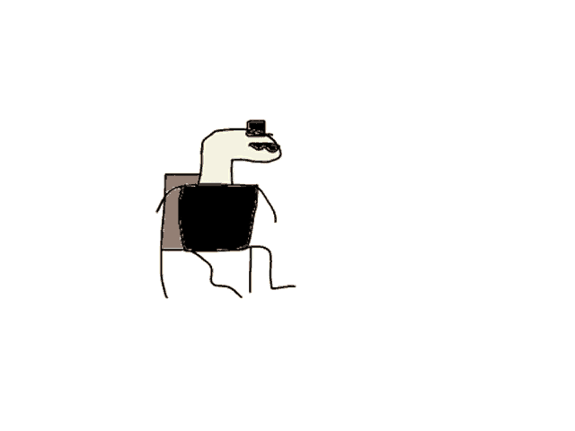a cartoon drawing of a worm wearing a top hat and sunglasses .