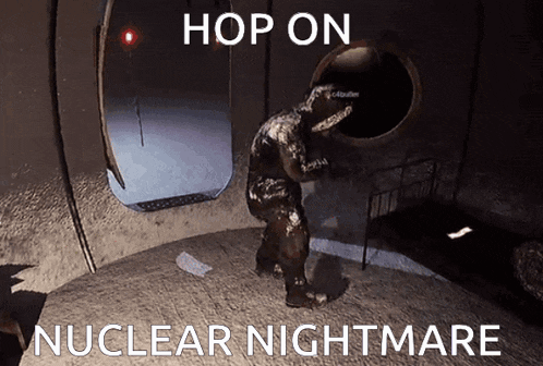 a nuclear nightmare is written on a screen