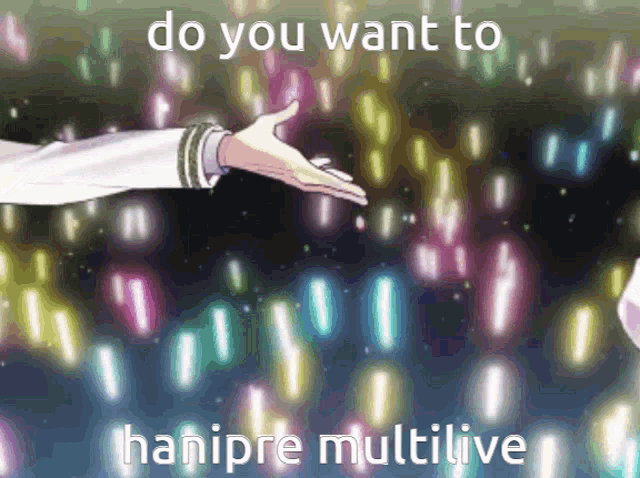 a poster that says do you want to hanipre multi live