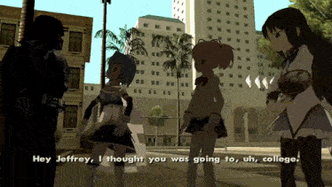 a screenshot of a video game that says hey jeffrey