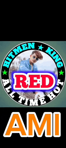 a picture of a man in a circle that says " red all time hot "