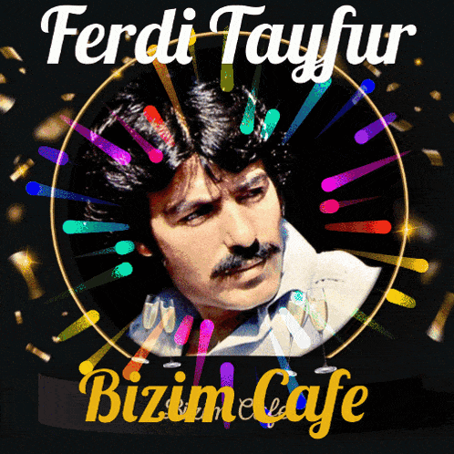 a poster for ferdi tayfur 's bizim cafe
