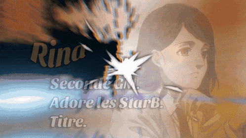 a picture of a girl with the name rino written above her