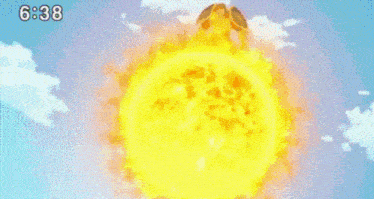 a screen shows the time as 6:38 and the sun is shining brightly