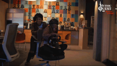 Office Chair Race Driving GIF