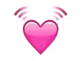 a pink heart with a yellow bow on top of it