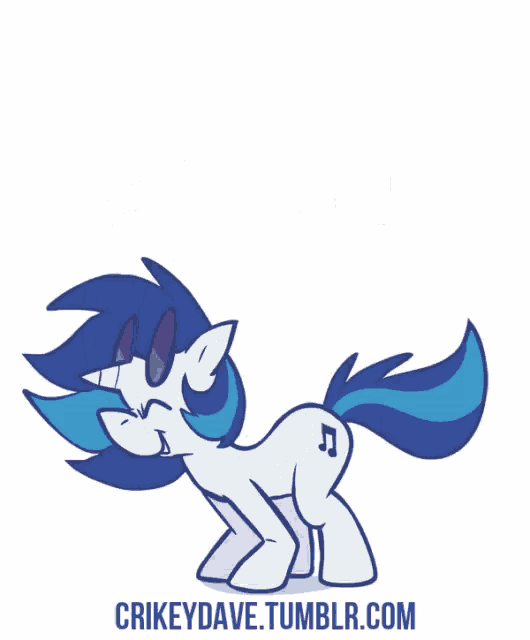 a drawing of a pony with a music note on its back