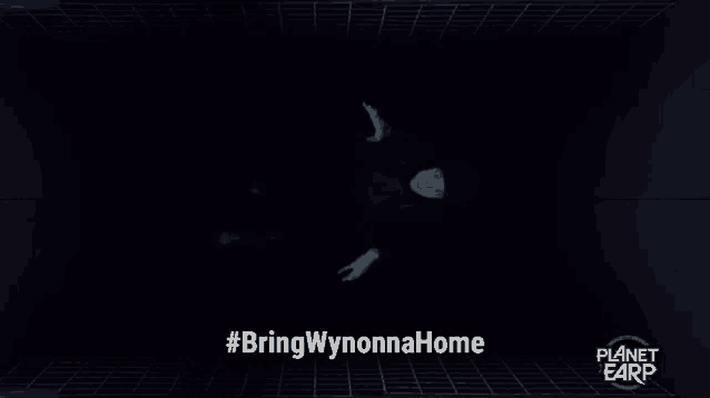 an advertisement for planet earth shows a person falling into the dark