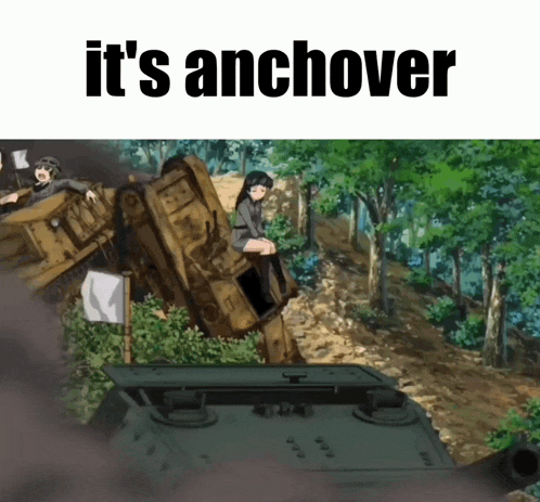 a picture of a girl on a tank with the words it 's anchover below it