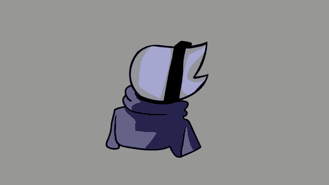 a cartoon of a person holding a gun with the letter e on their face