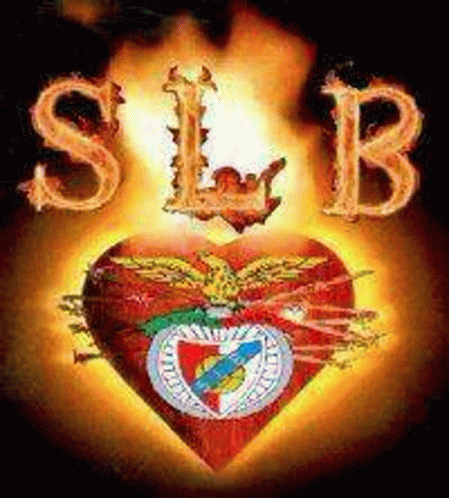 a burning heart with the letters slb written on it