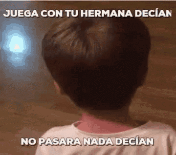 the back of a boy 's head is shown with a spanish meme .