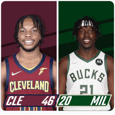 two basketball players from cleveland and bucks
