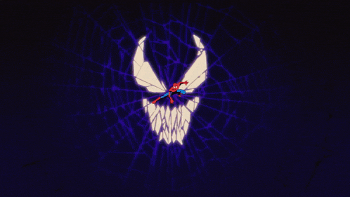 a cartoon drawing of venom with his tongue hanging out
