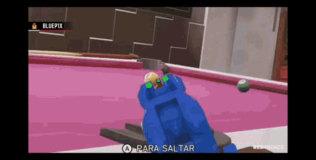 a screenshot of a video game with the name bluepix