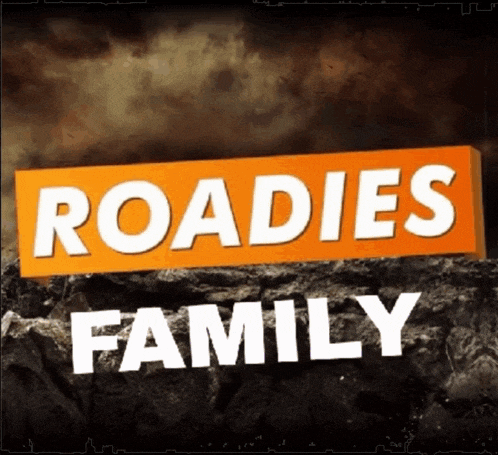 a sign that says roadies family in white letters