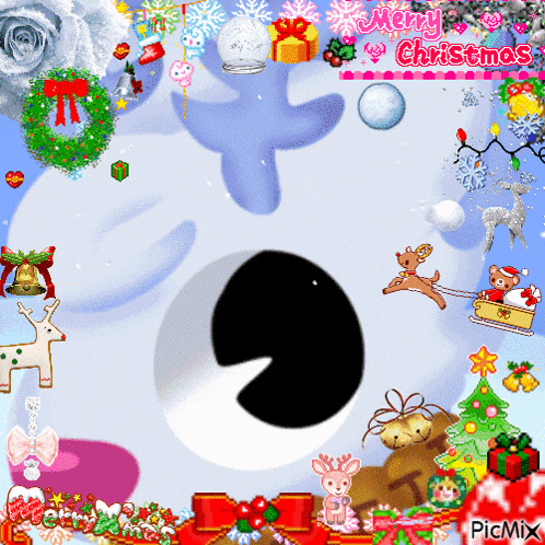 a merry christmas greeting with a picture of a whale
