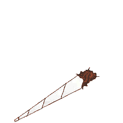 a drawing of a cigarette with a red flower on it .
