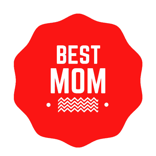 a green circle with the words " best mom " on it