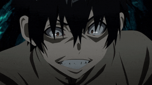 a close up of a person 's face with a surprised expression