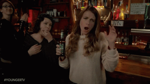 Liza Cheer GIF - Younger Excited Beer GIFs