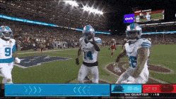a football game is being played in a stadium with a scoreboard that says 20