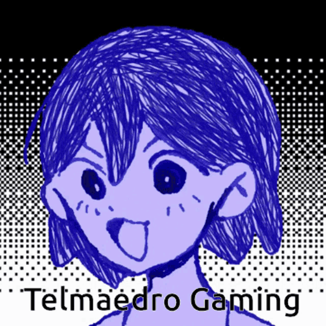 a drawing of a girl with the words telmaedro gaming written below it