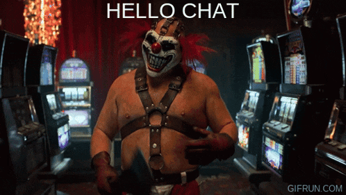 Hello Chat Twisted Metall GIF - Hello Chat Twisted Metall Clown GIFs
