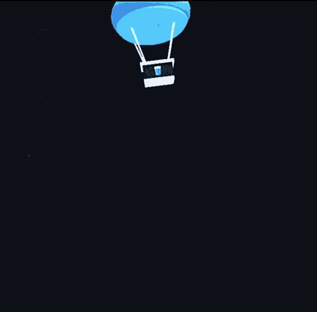 an advertisement for a drink called thirsty drop with a blue parachute