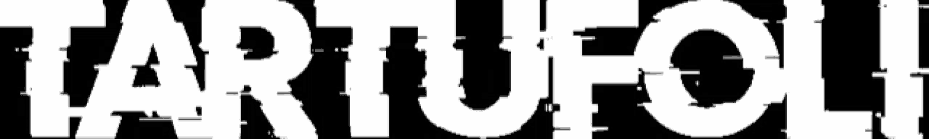 a black and white image of the word " tartufoli "