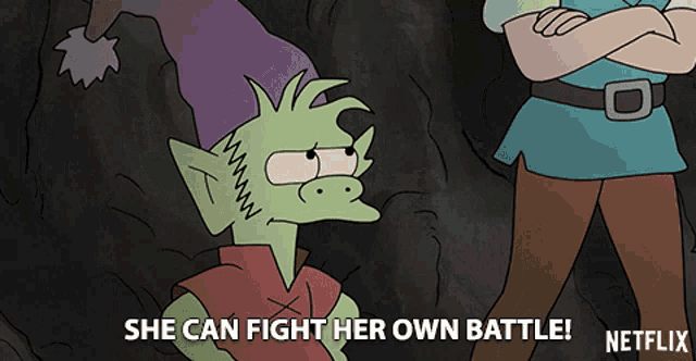 a cartoon says she can fight her own battle netflix
