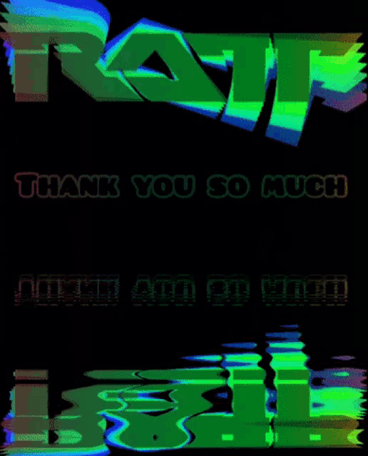 a colorful sign that says thank you so much and rat