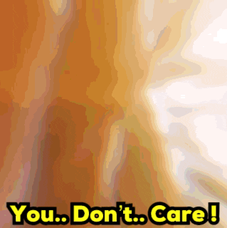 a poster that says you don 't care