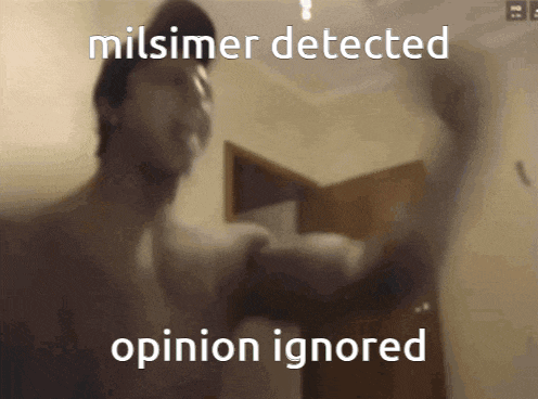 milsimer detected opinion ignored is written on a picture of a man