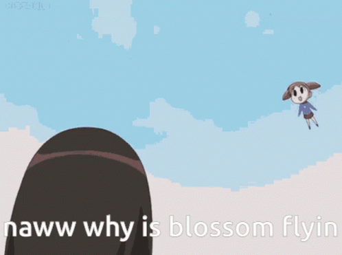 Blossom Why Is Blossom Flying GIF - Blossom Why Is Blossom Flying Blossomcore GIFs