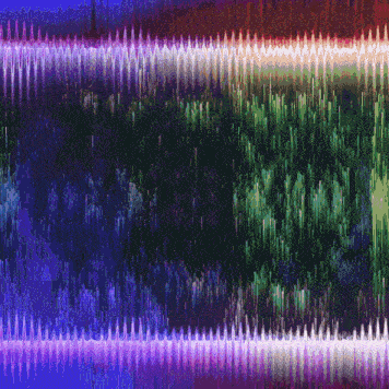 a purple background with a few lines of light