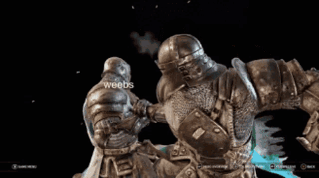 Punching Knights GIF - Punching Knights Weebs GIFs