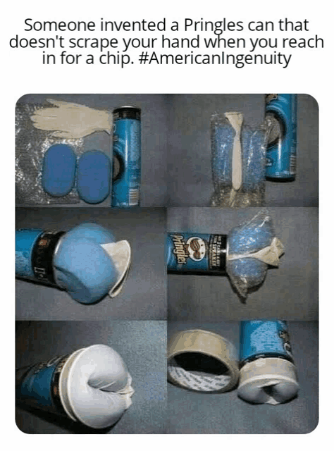 someone invented a pringles can that does not scrape your hand when you reach in for a chip