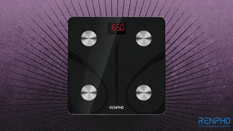 a renpho scale shows the time as 6:50